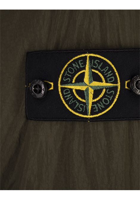 Giacca Con Cappuccio Verde Militare In CRINKLE REPS R-NY STONE ISLAND | K1S154100092-S0A23V0054